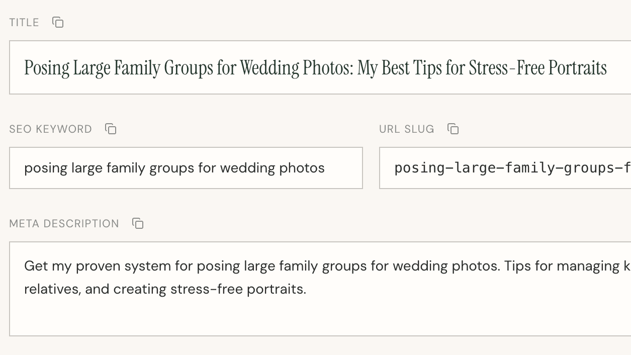 Screenshot of the SEO-Optimized feature